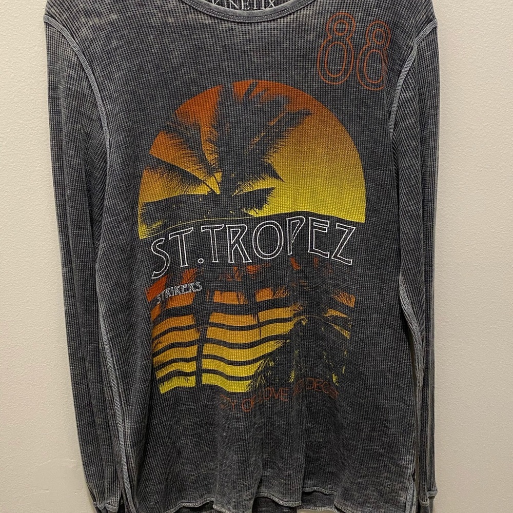 kinetix men’s long sleeve tee base color gray xl - Picture 2 of 12